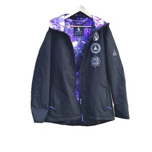 Threyda Desert Dwellers Reversible Jacket Men's XL Black Purple Geometric Hooded
